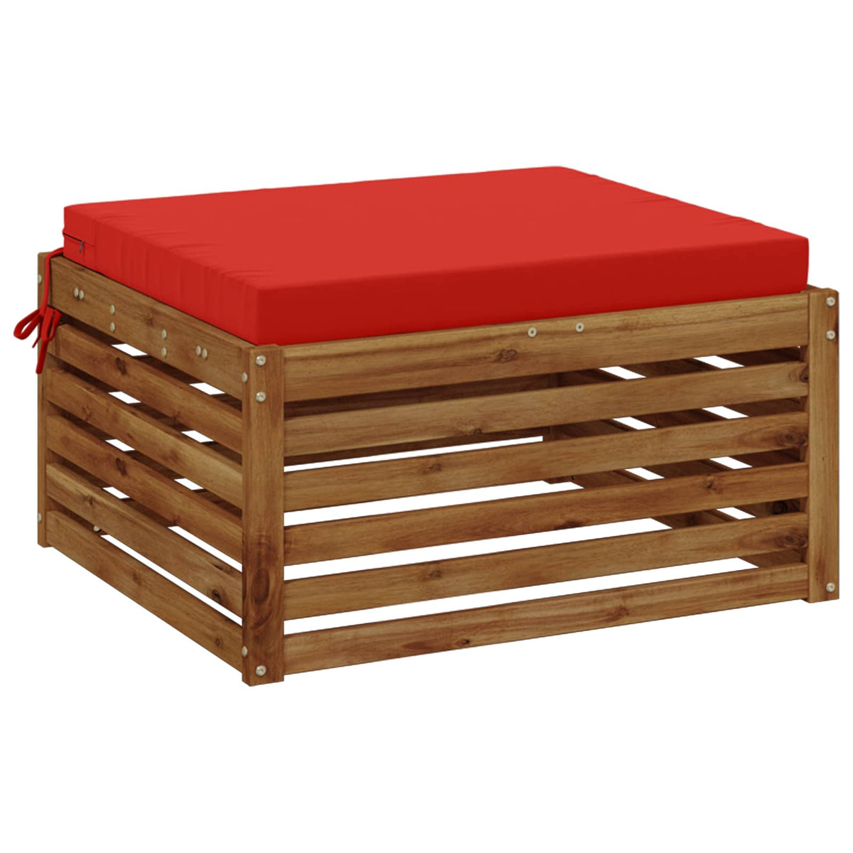 vidaXL 1-Piece Seat Cushion SOEST 100% Polyester Red 70 x 70 x 7 cm