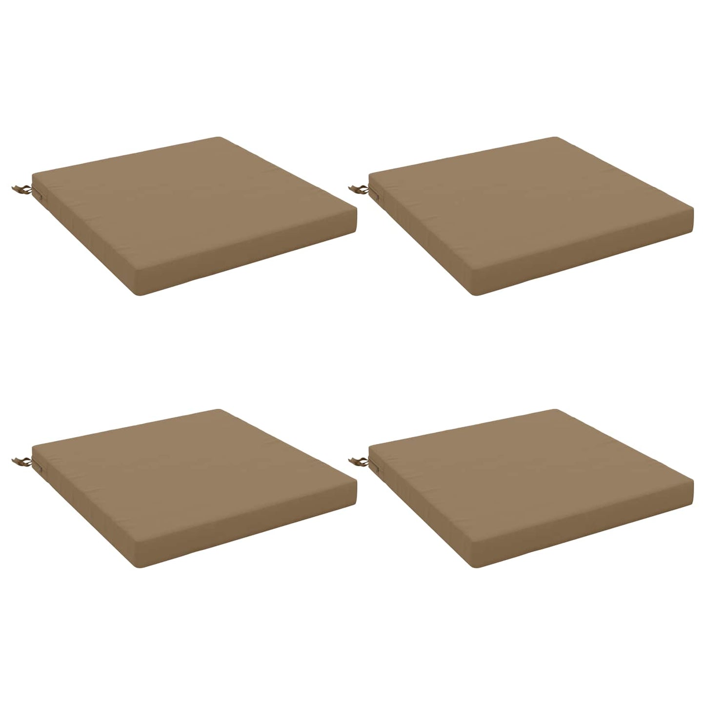 vidaXL 4-Piece Seat Cushions SOEST 4 pcs 100% Polyester Taupe