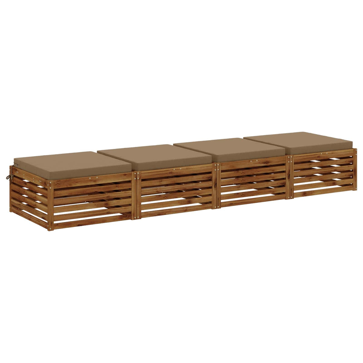 vidaXL 4-Piece Seat Cushions SOEST 4 pcs 100% Polyester Taupe