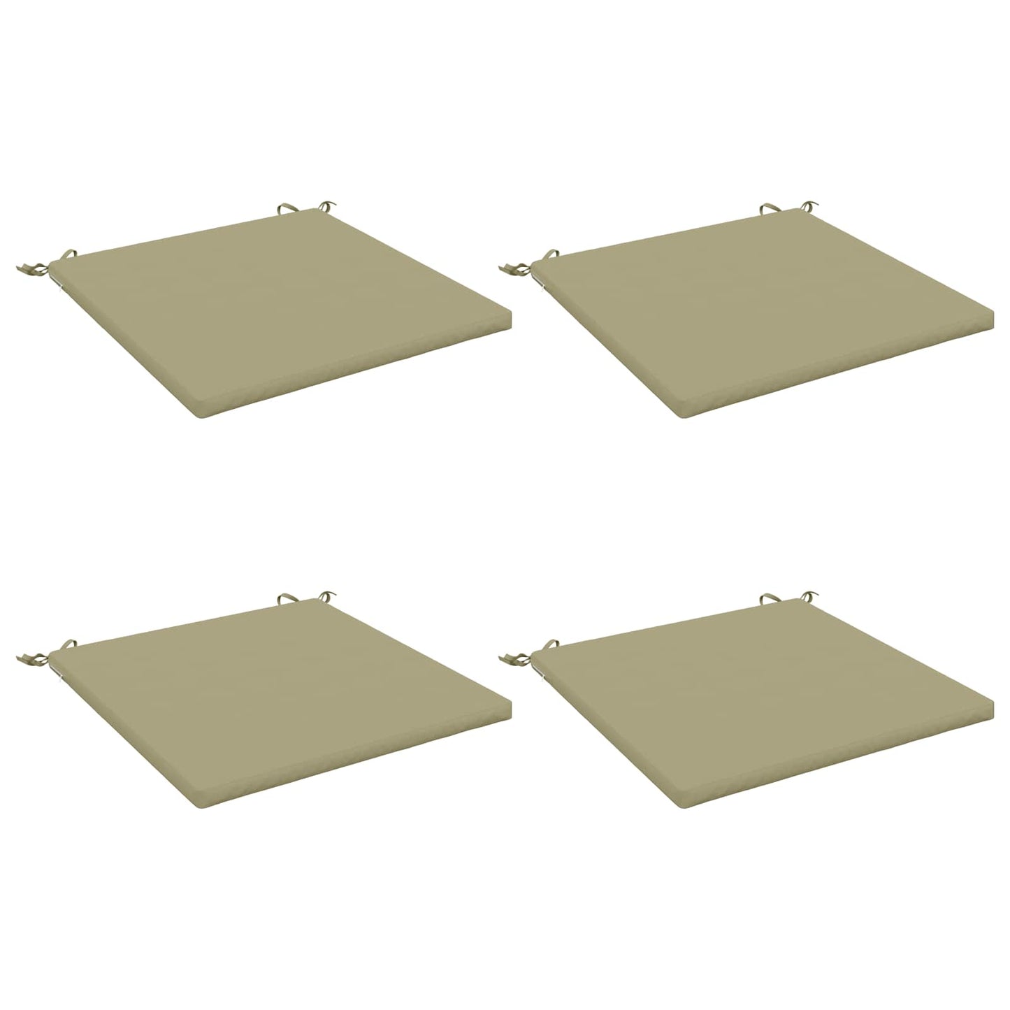 vidaXL 4-Piece Seat Cushions SOEST 4 pcs 100% Polyester Light Green