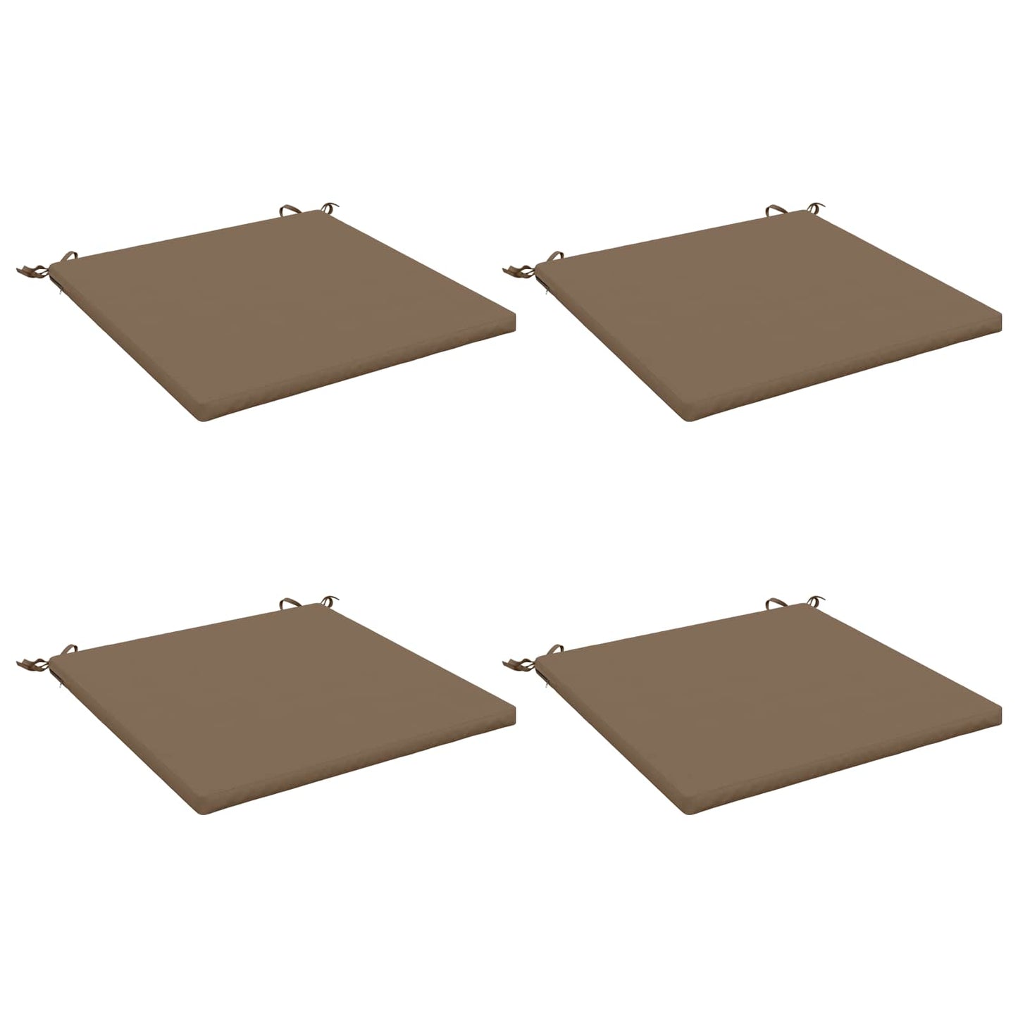 vidaXL 4-Piece Seat Cushions SOEST 4 pcs 100% Polyester Taupe