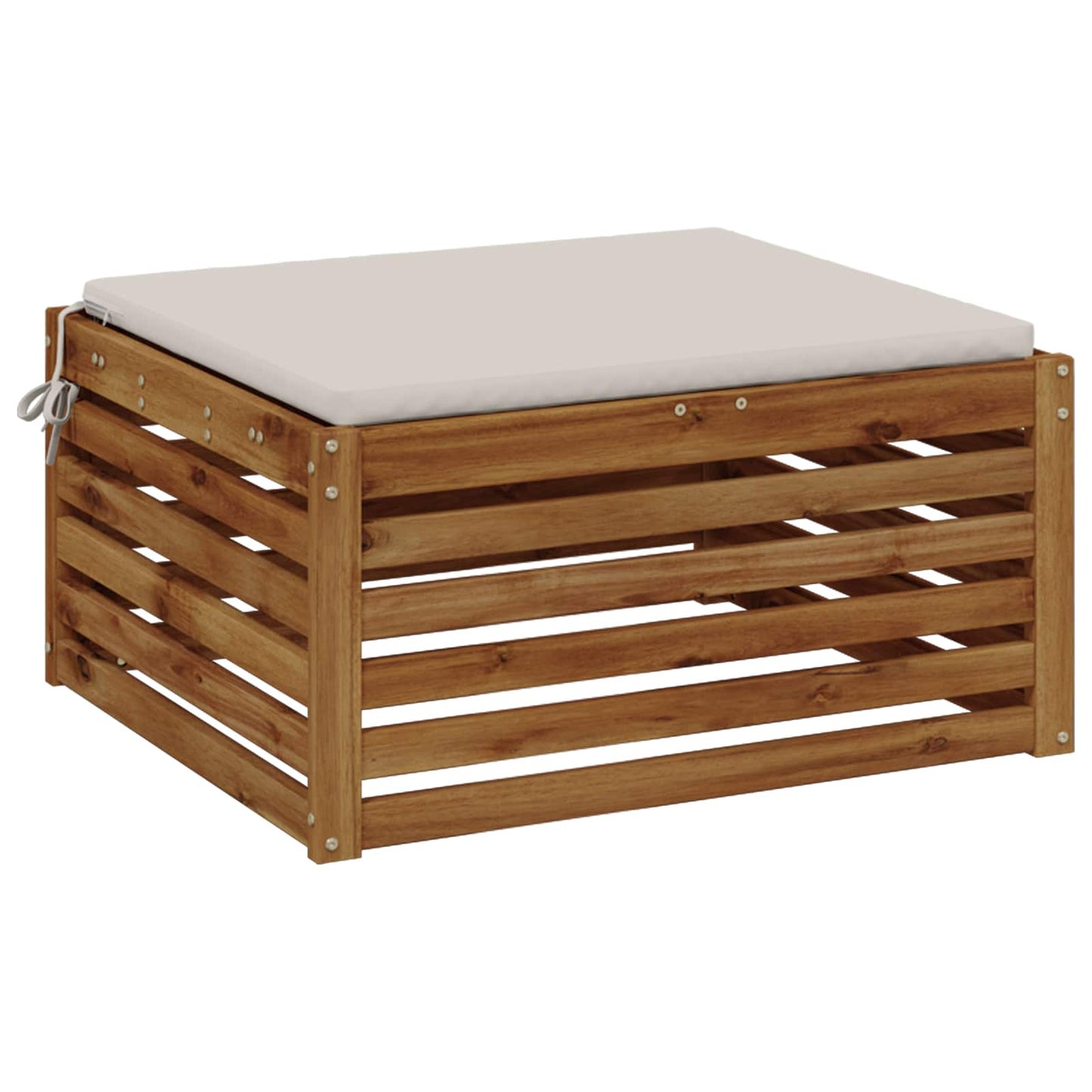 vidaXL 1-Piece Seat Cushion SOEST 100% Polyester White 80 x 80 x 3 cm