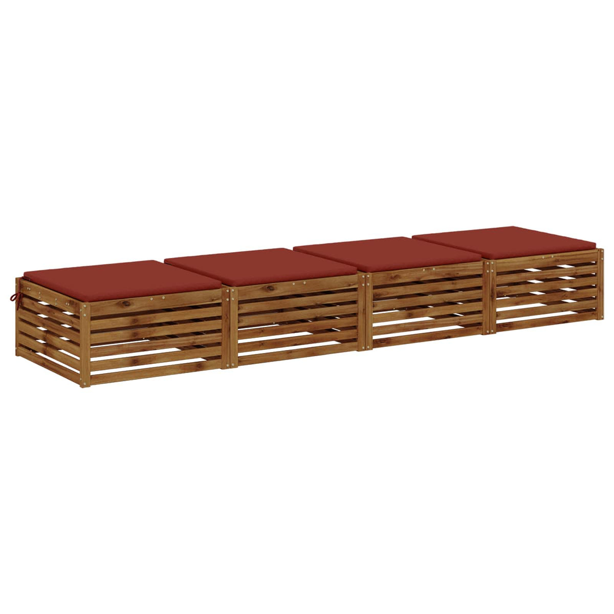 vidaXL 4-Piece Seat Cushions SOEST 4 pcs 100% Polyester Red