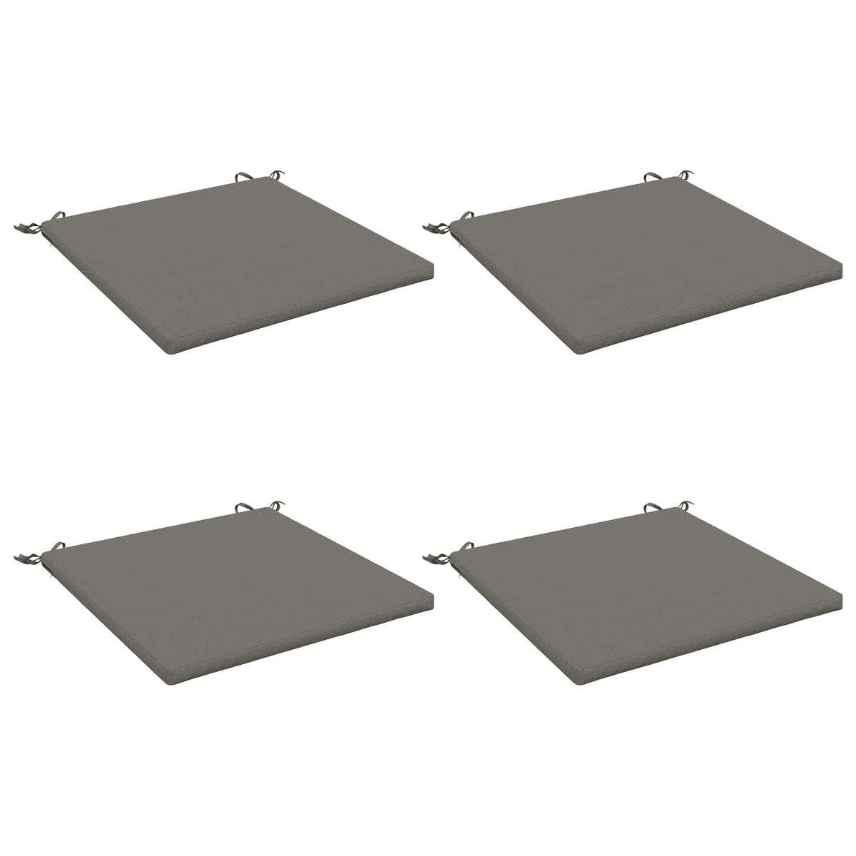 vidaXL Seat Cushions SOEST 4 pcs 100% Polyester Grey 80 x 80 x 3 cm