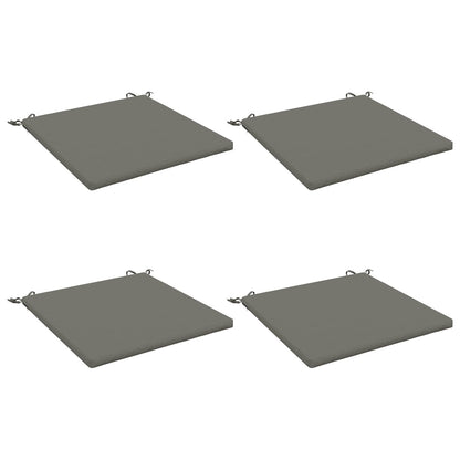 vidaXL Seat Cushions SOEST 4 pcs 100% Polyester Grey 80 x 80 x 3 cm