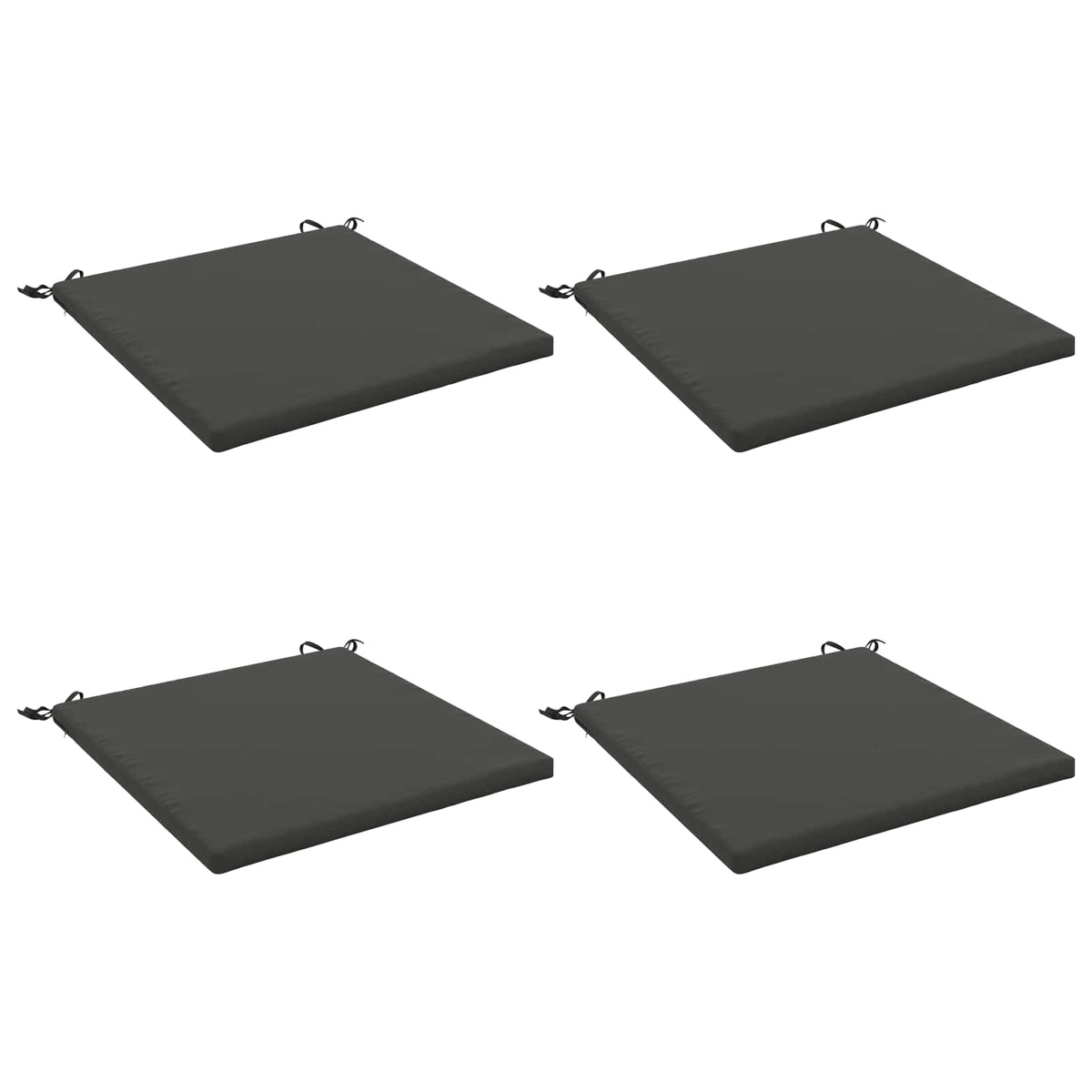 vidaXL 4-Piece Seat Cushions SOEST 4 pcs 100% Polyester Anthracite