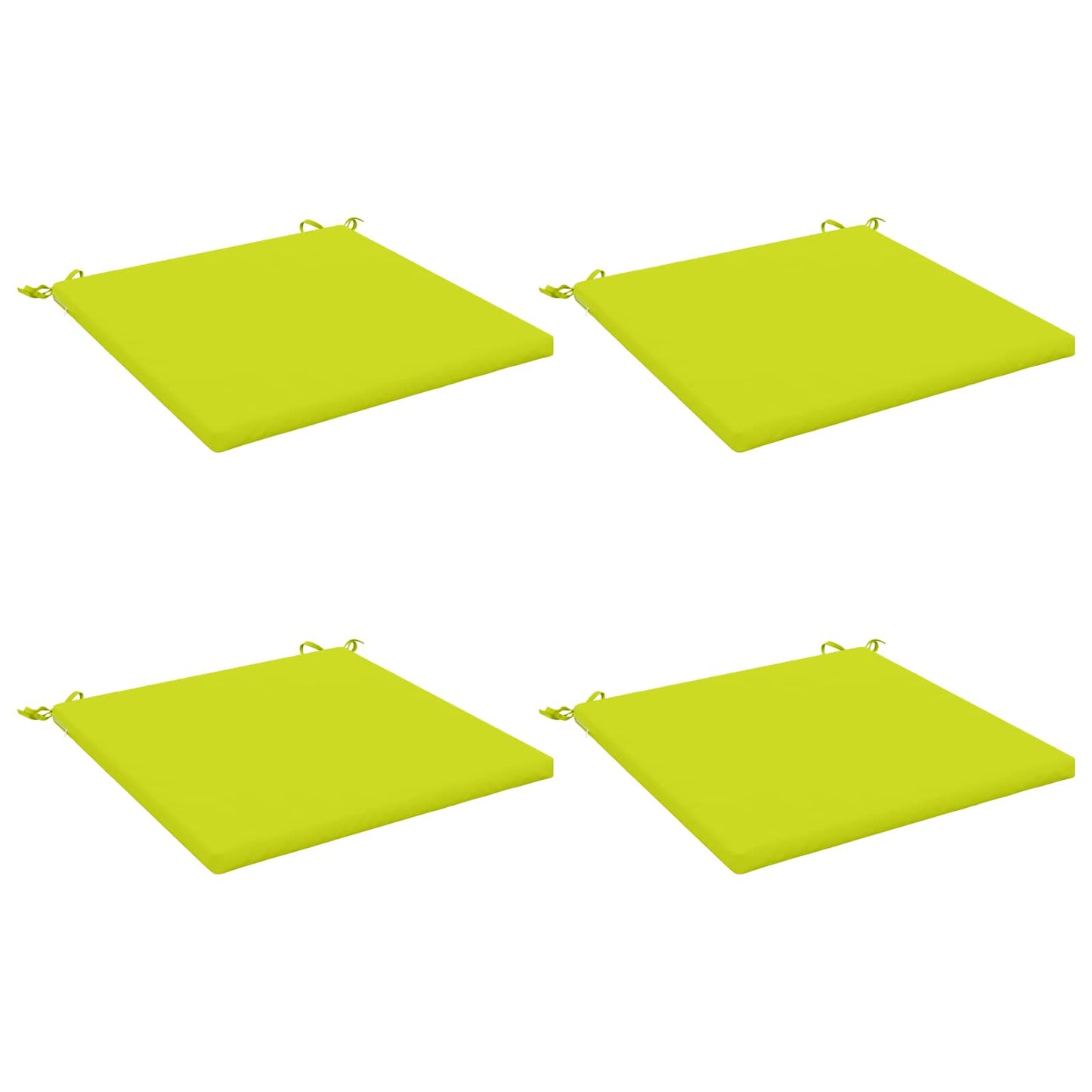 vidaXL 4-Piece Seat Cushions SOEST 4 pcs 100% Polyester Bright Green