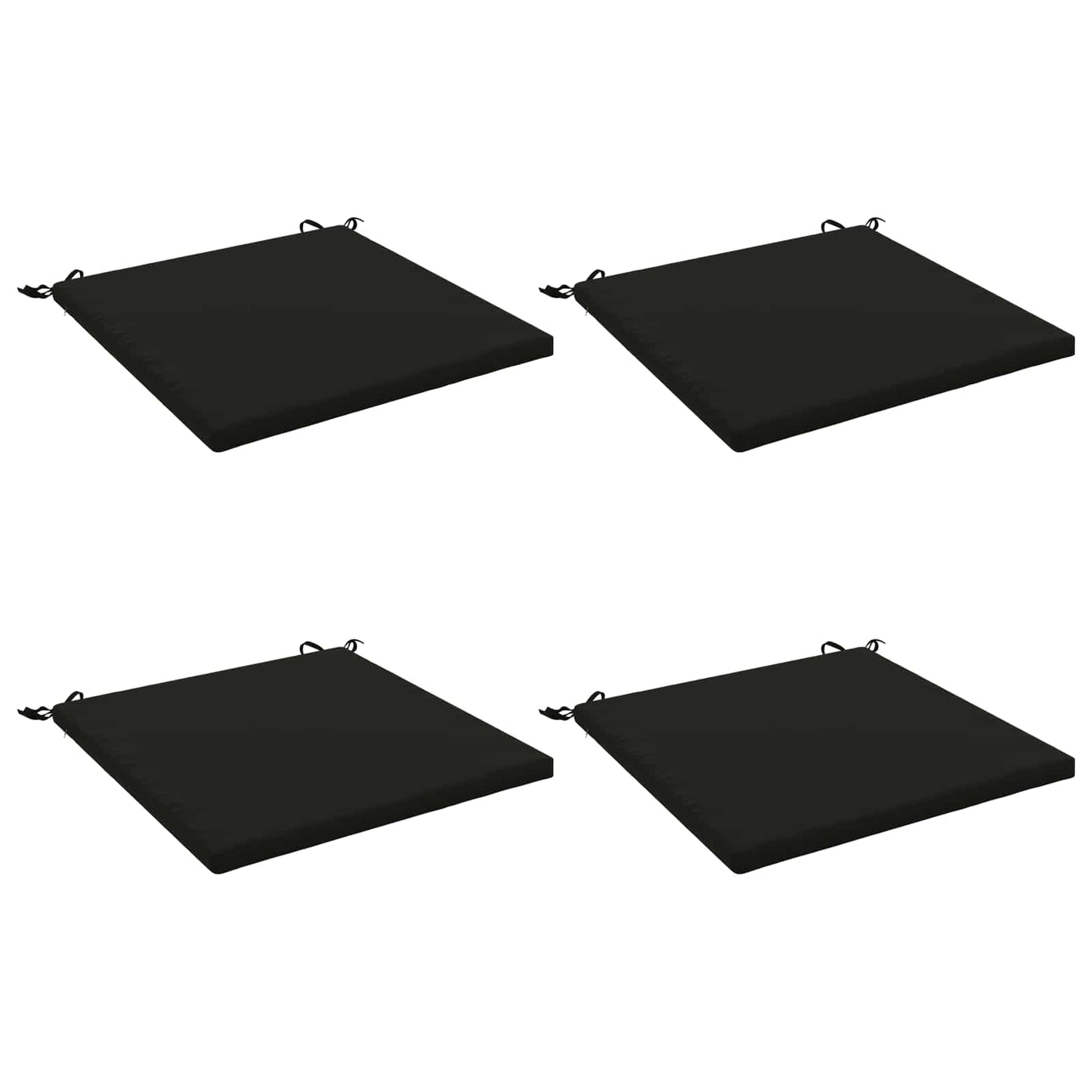 vidaXL 4-Piece Seat Cushions SOEST 4 pcs 100% Polyester Black