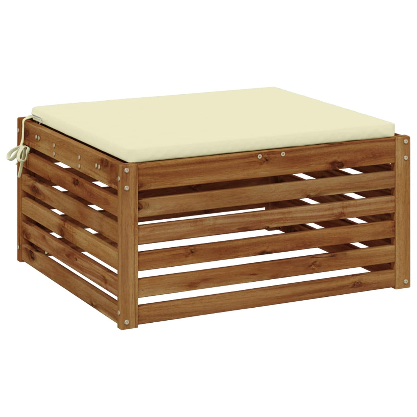 vidaXL 1-Piece Seat Cushion SOEST 100% Polyester Cream 80 x 80 x 3 cm