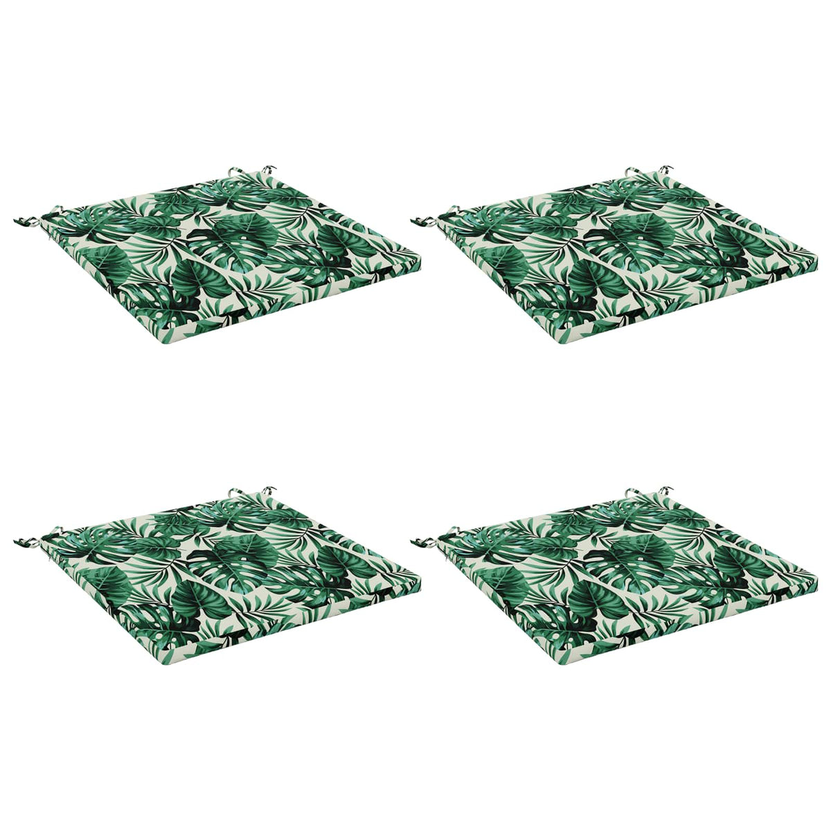 vidaXL 4-Piece Seat Cushions SOEST 4 pcs 100% Polyester Leaf Pattern
