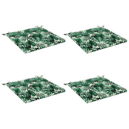 vidaXL 4-Piece Seat Cushions SOEST 4 pcs 100% Polyester Leaf Pattern