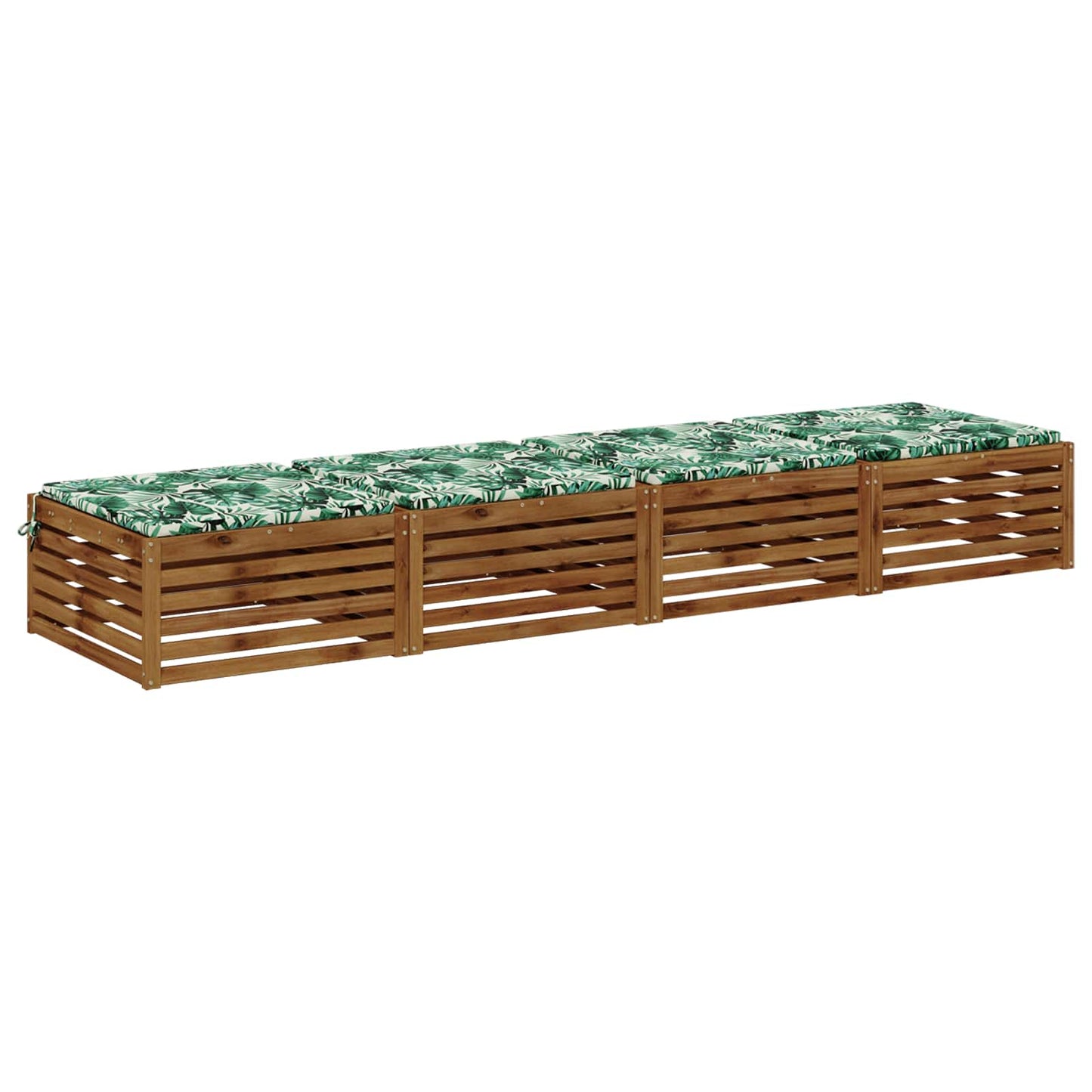 vidaXL 4-Piece Seat Cushions SOEST 4 pcs 100% Polyester Leaf Pattern