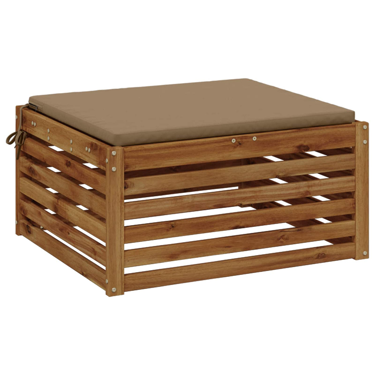 vidaXL 1-Piece Seat Cushion SOEST 100% Polyester Taupe 80 x 80 x 3 cm