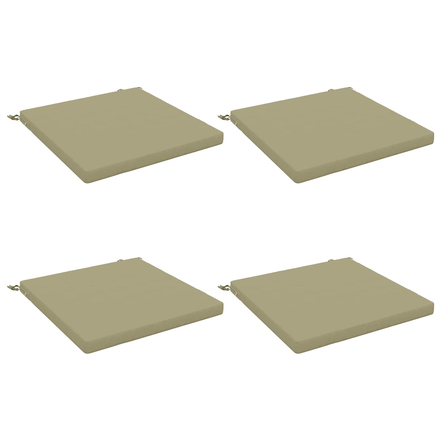 vidaXL 4-Piece Seat Cushions SOEST 4 pcs 100% Polyester Light Green