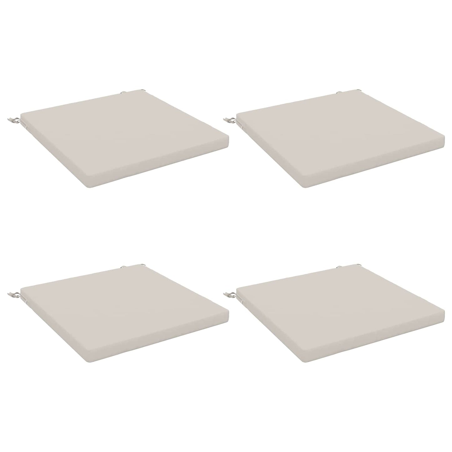 vidaXL 4-Piece Seat Cushions SOEST 4 pcs 100% Polyester White