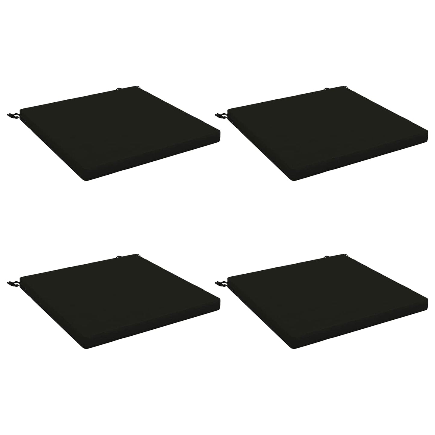 vidaXL 4-Piece Seat Cushions SOEST 4 pcs 100% Polyester Black