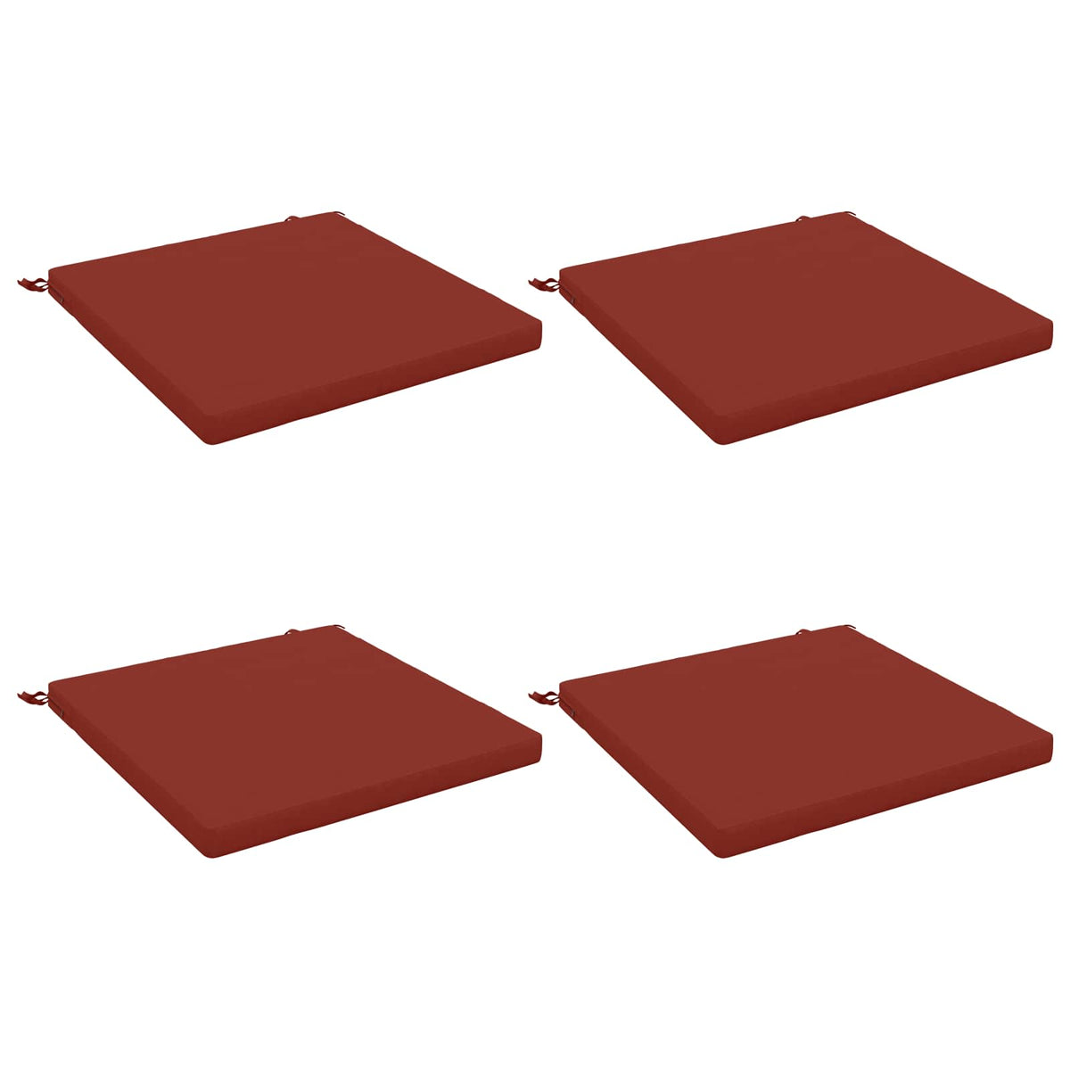 vidaXL 4-Piece Seat Cushions SOEST 4 pcs 100% Polyester Red