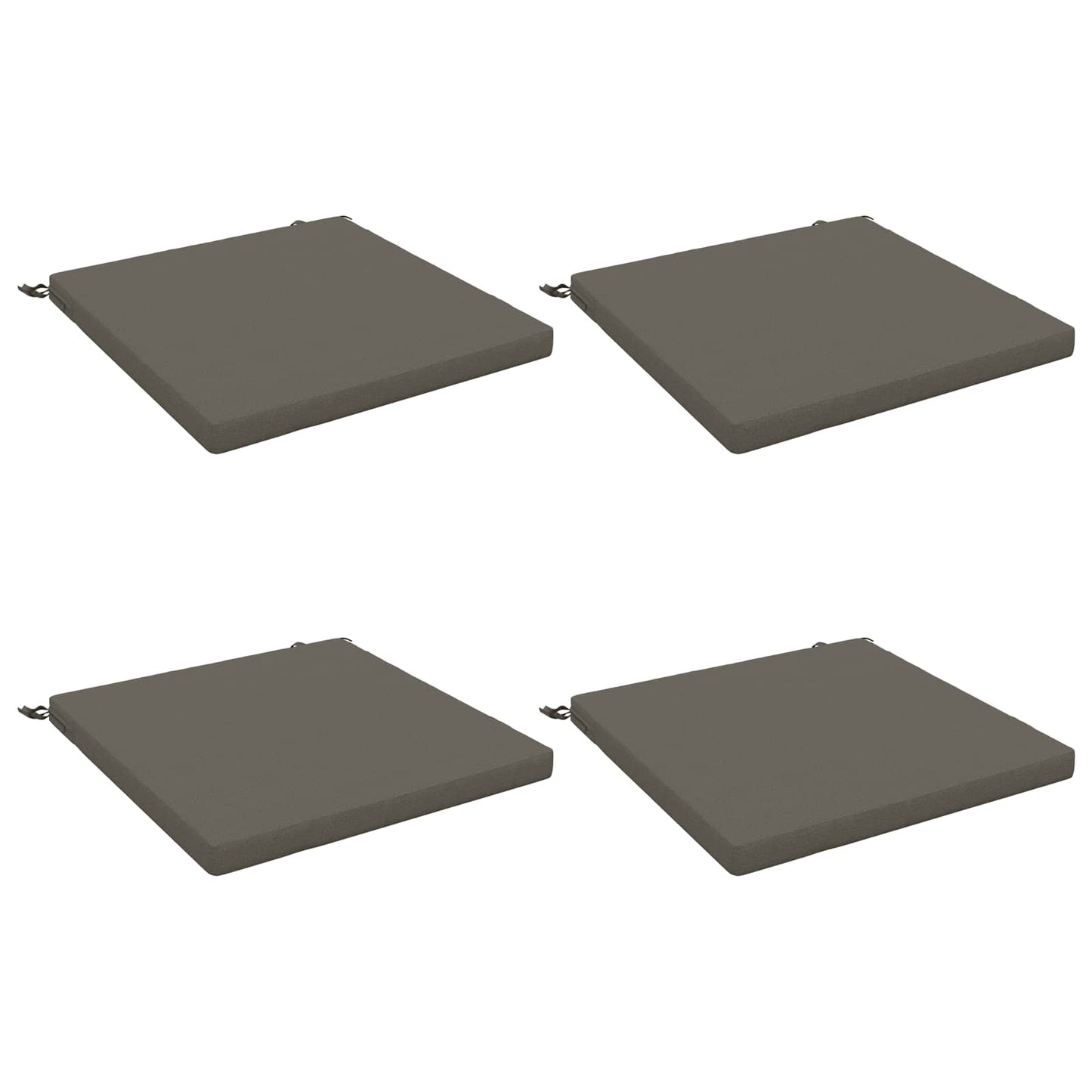 vidaXL 4-Piece Seat Cushions SOEST 4 pcs 100% Polyester Grey