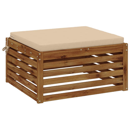 vidaXL 1-Piece Seat Cushion SOEST 100% Polyester Cream 80 x 80 x 5 cm