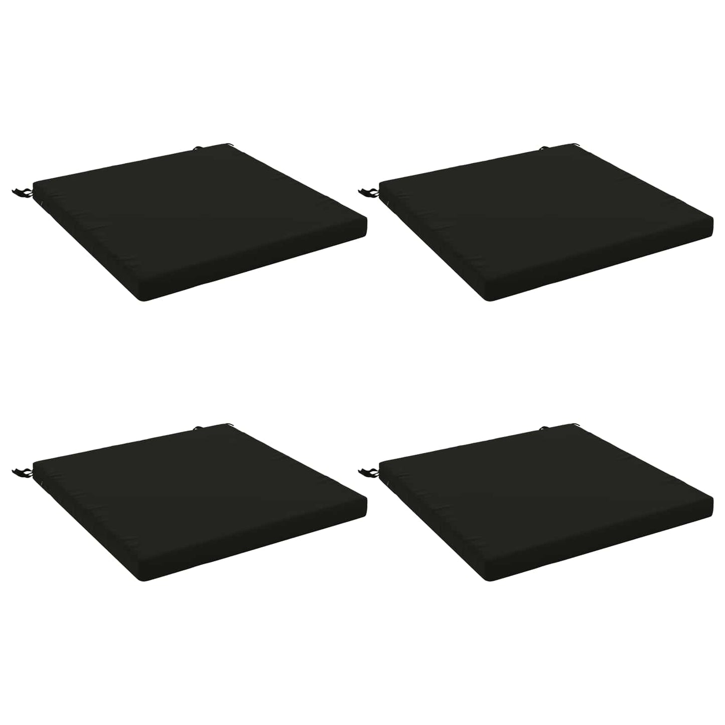 vidaXL 4-Piece Seat Cushions SOEST 4 pcs 100% Polyester Black