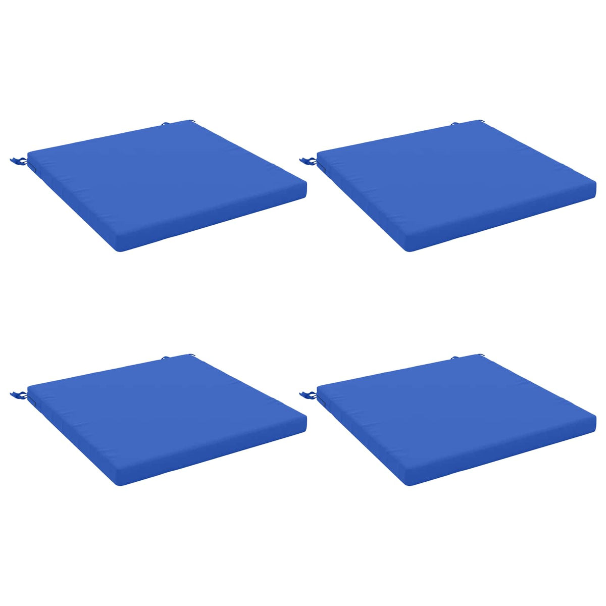 vidaXL 4-Piece Seat Cushions SOEST 4 pcs 100% Polyester Royal Blue