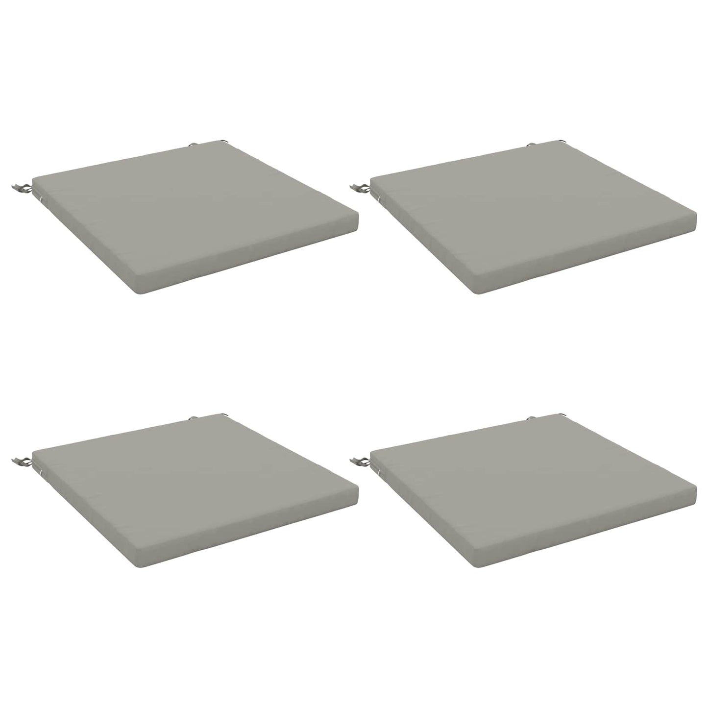 vidaXL 4-Piece Seat Cushions SOEST 4 pcs 100% Polyester Grey