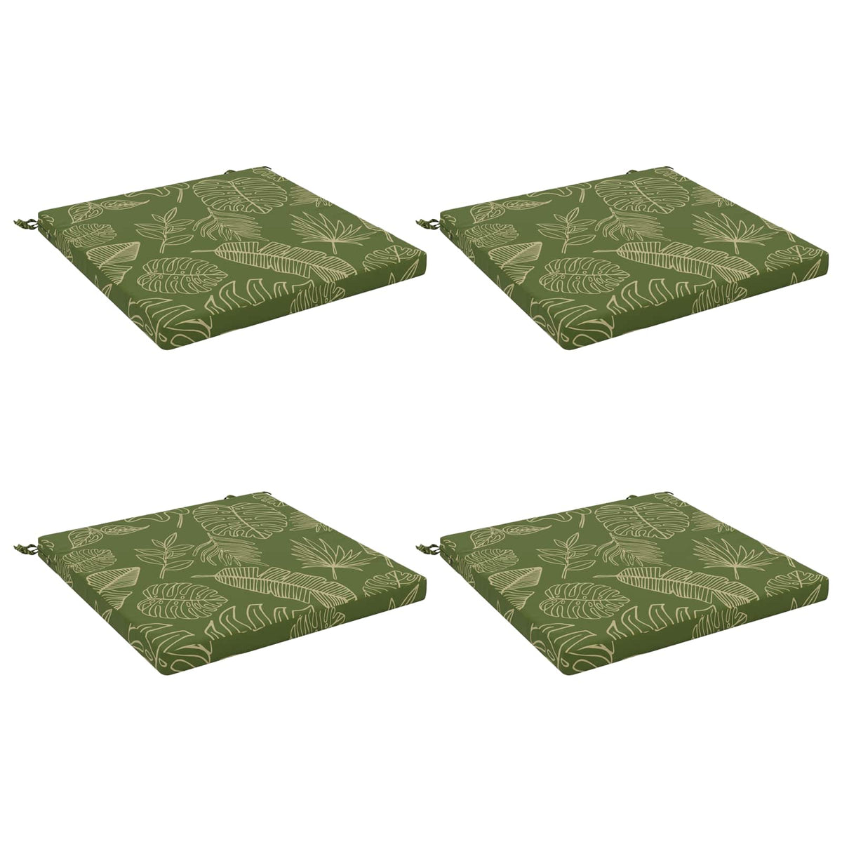 vidaXL 4-Piece Seat Cushions SOEST 4 pcs 100% Polyester Leaf Design