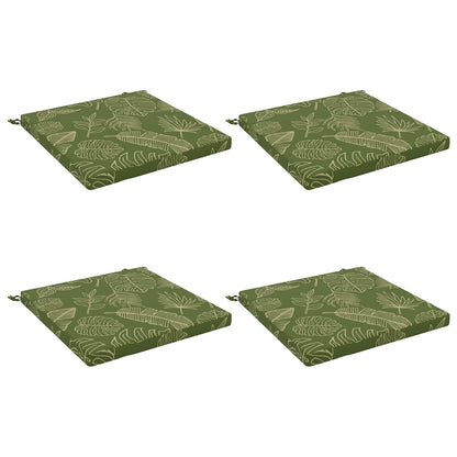 vidaXL 4-Piece Seat Cushions SOEST 4 pcs 100% Polyester Leaf Design