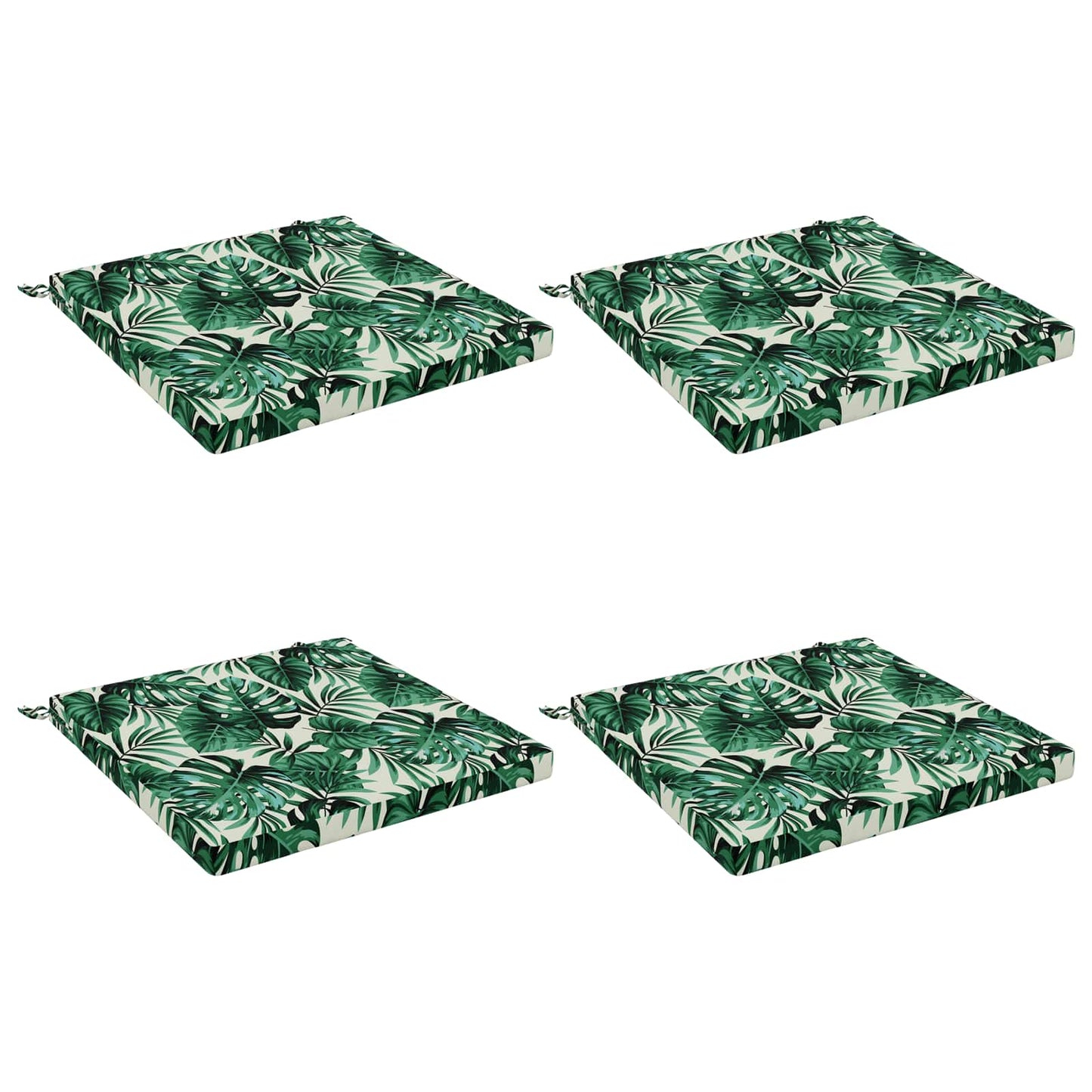 vidaXL 4-Piece Seat Cushions SOEST 4 pcs 100% Polyester Leaf Pattern
