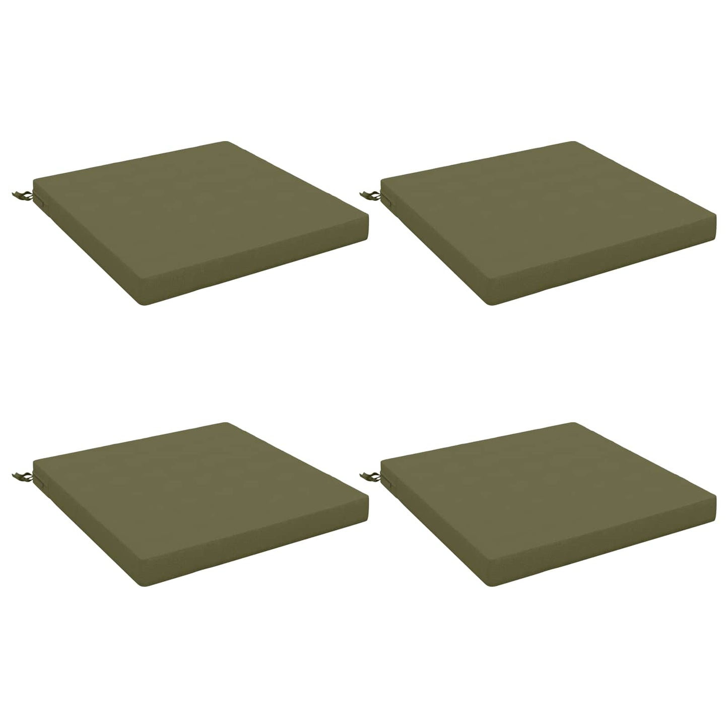 vidaXL 4-Piece Seat Cushions SOEST 4 pcs 100% Polyester Olive Green