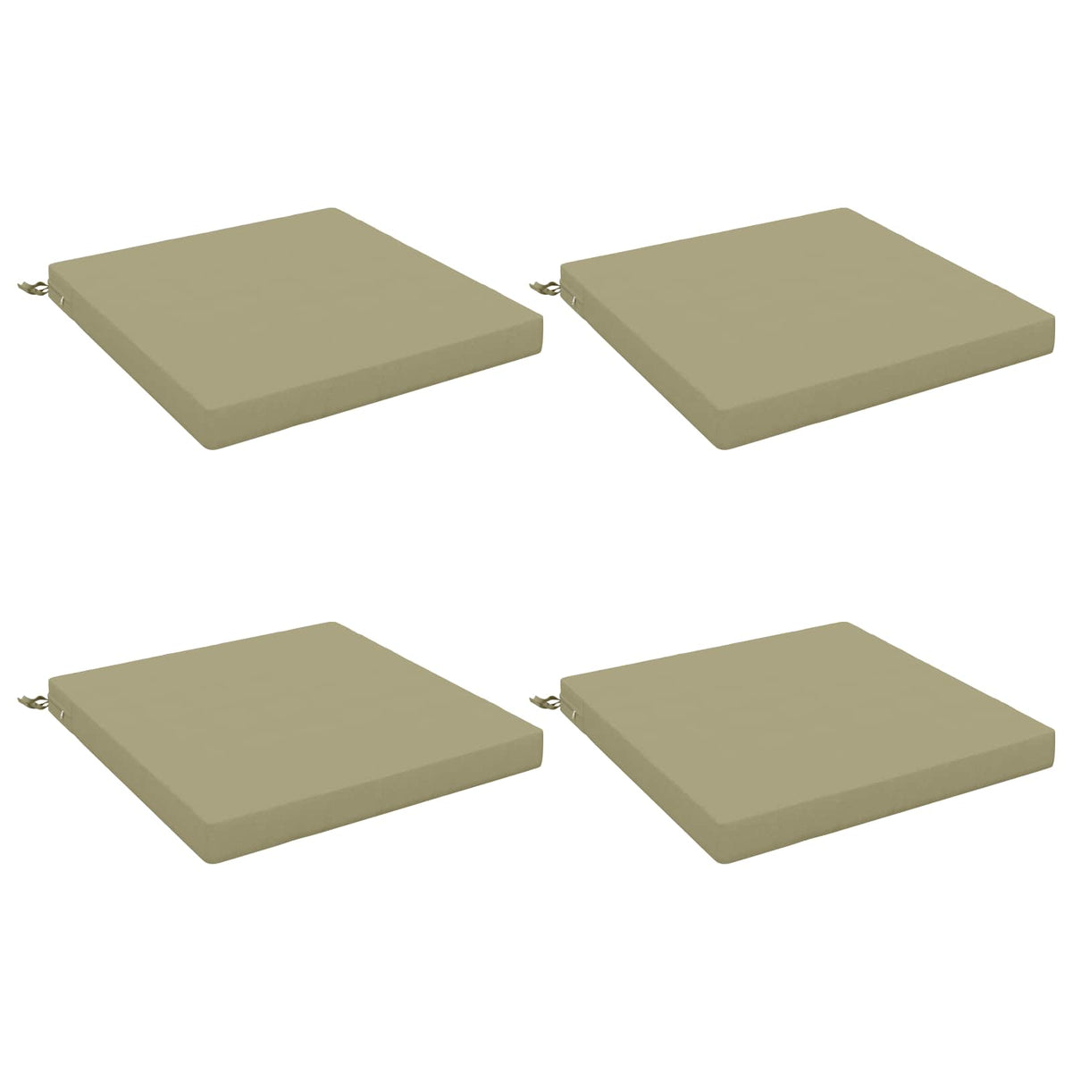vidaXL 4-Piece Seat Cushions SOEST 4 pcs 100% Polyester Light Green