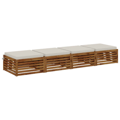 vidaXL 4-Piece Seat Cushions SOEST 4 pcs 100% Polyester White