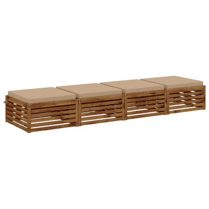 vidaXL 4-Piece Seat Cushions SOEST 4 pcs 100% Polyester Sand