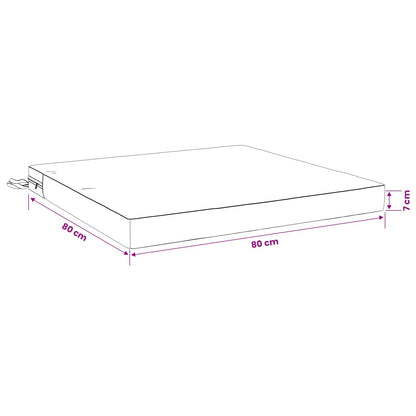 vidaXL 1-Piece Seat Cushion SOEST 100% Polyester Red 80 x 80 x 7 cm