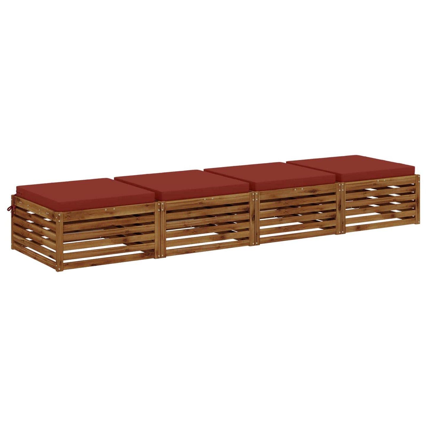 vidaXL 4-Piece Seat Cushions SOEST 4 pcs 100% Polyester Red