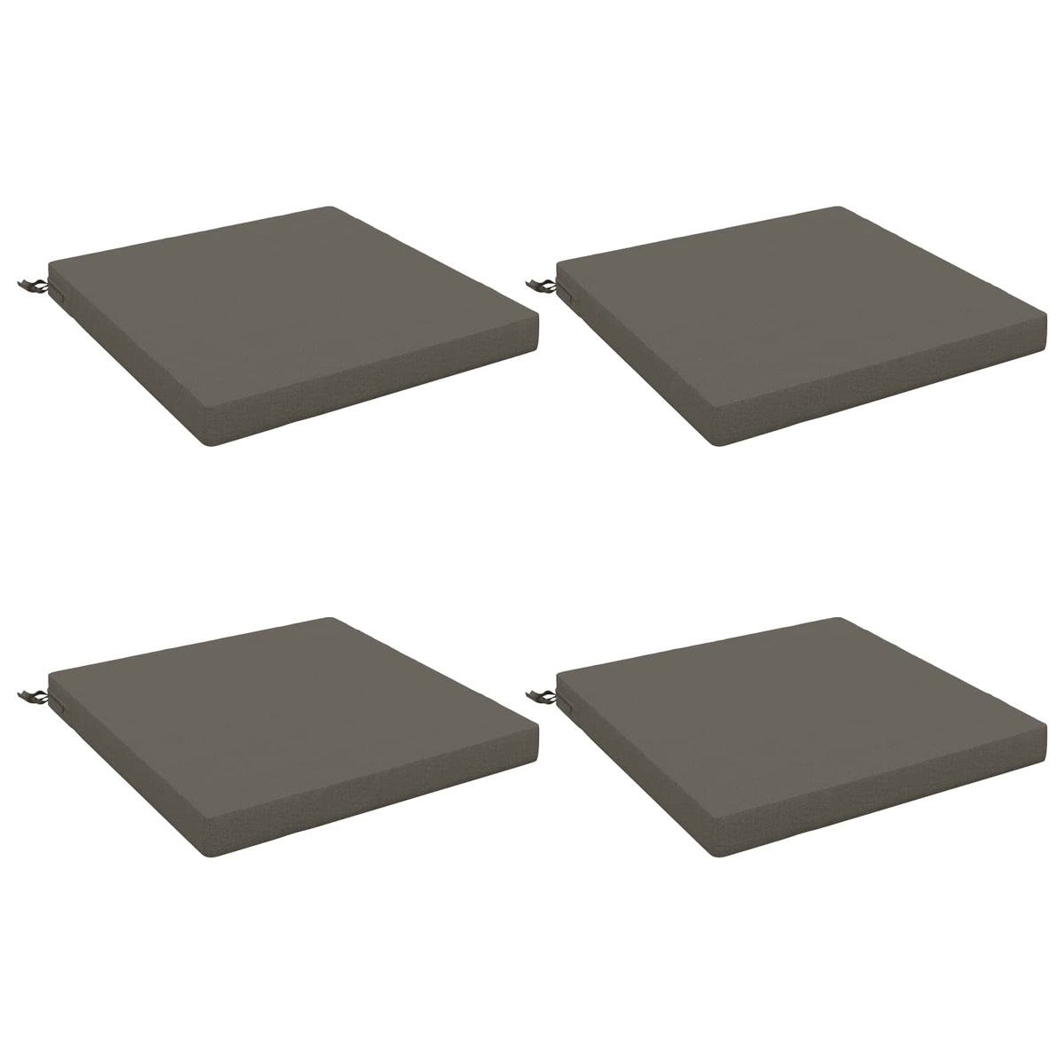 vidaXL 4-Piece Seat Cushions SOEST 4 pcs 100% Polyester Grey