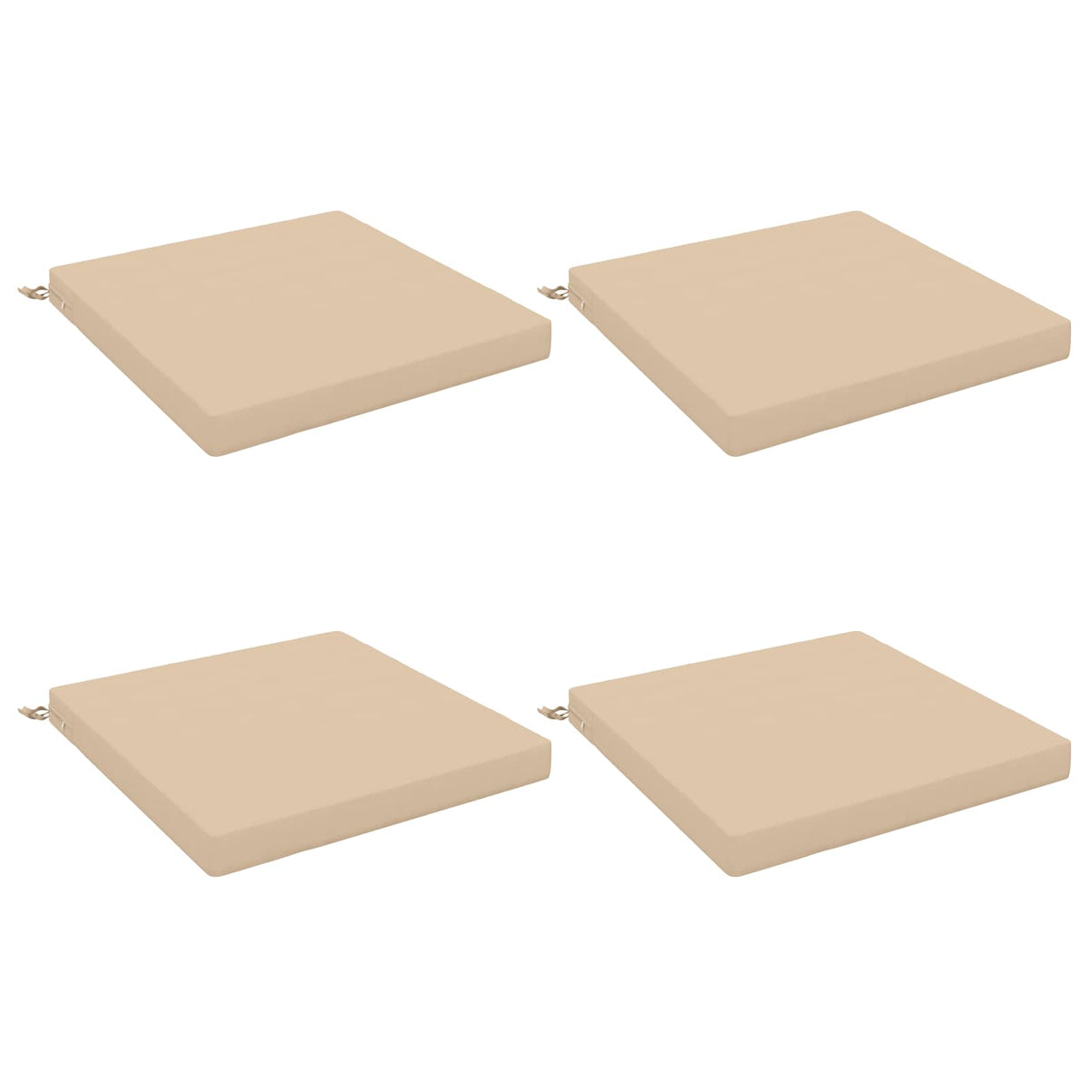 vidaXL 4-Piece Seat Cushions SOEST 4 pcs 100% Polyester Cream