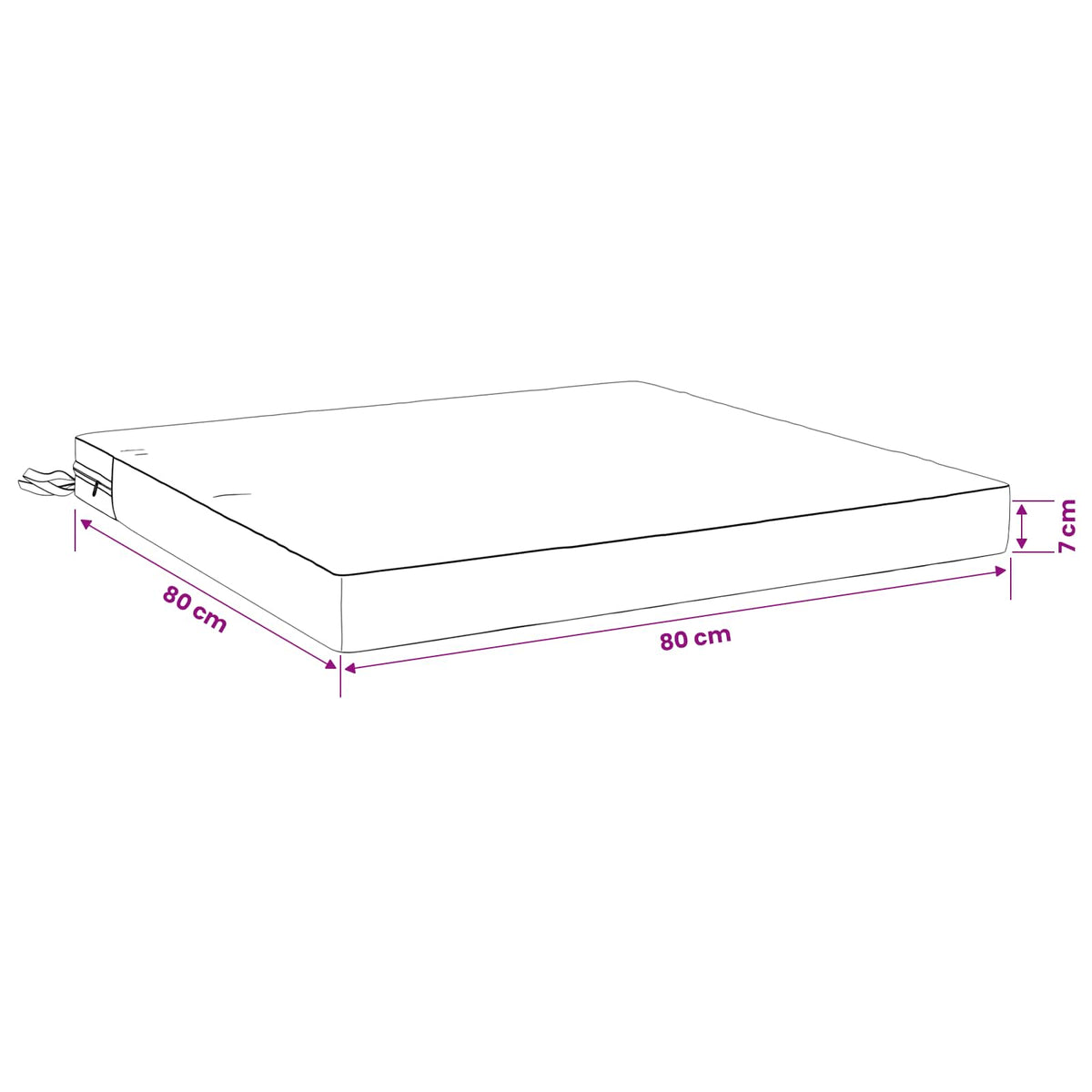 vidaXL 1-Piece Seat Cushion SOEST 100% Polyester Bright Green