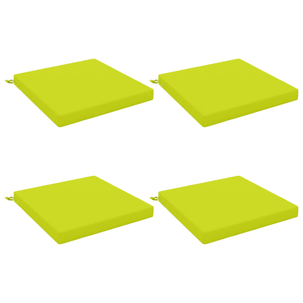 vidaXL 4-Piece Seat Cushions SOEST 4 pcs 100% Polyester Bright Green