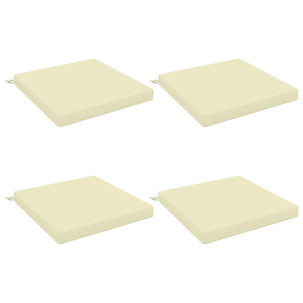 vidaXL Seat Cushions SOEST 4 pcs 100% Polyester Cream 80 x 80 x 7 cm