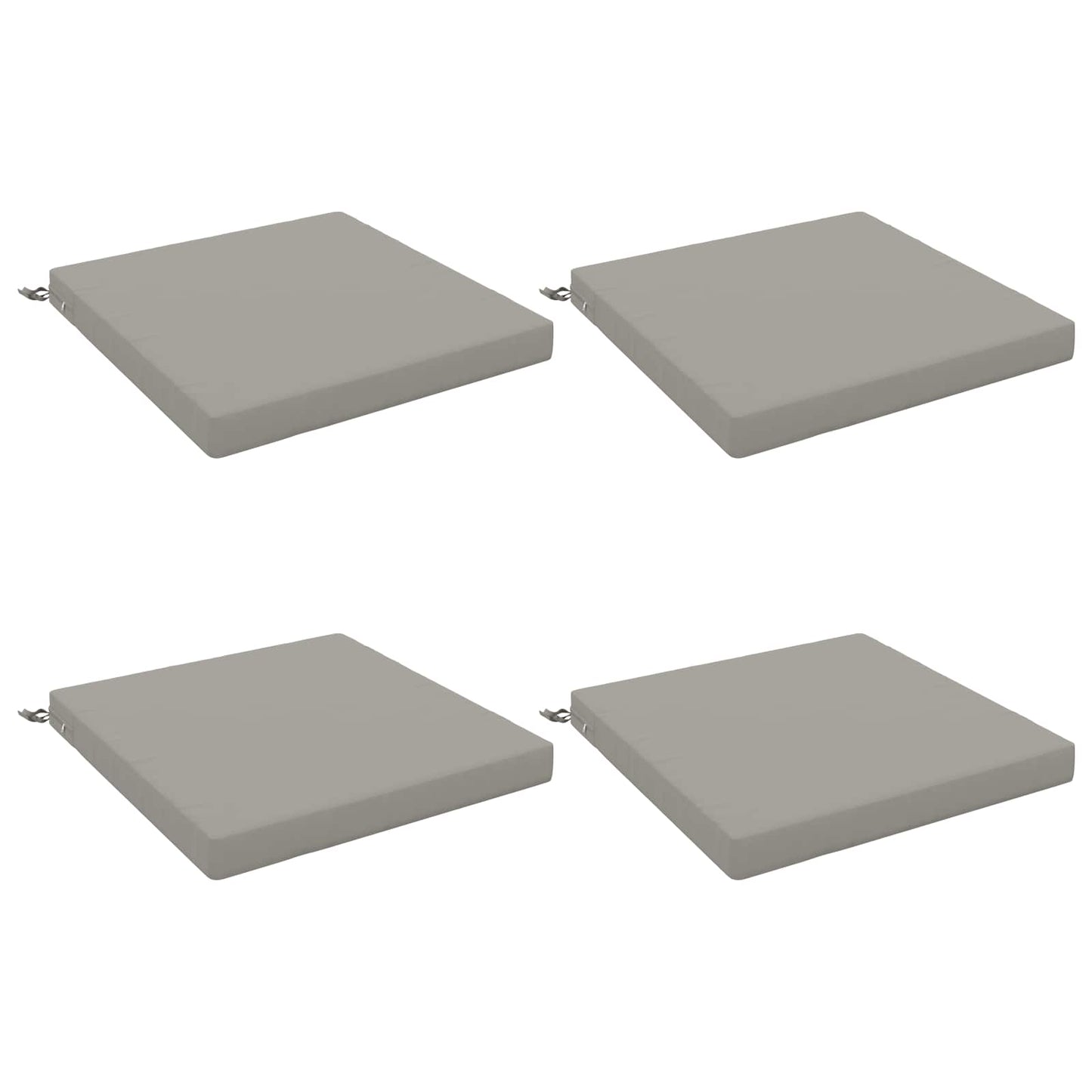 vidaXL 4-Piece Seat Cushions SOEST 4 pcs 100% Polyester Grey