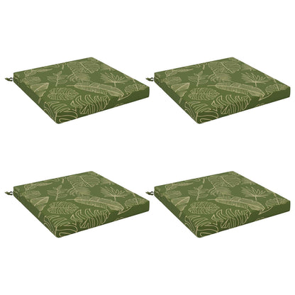 vidaXL 4-Piece Seat Cushions SOEST 4 pcs 100% Polyester Leaf Design