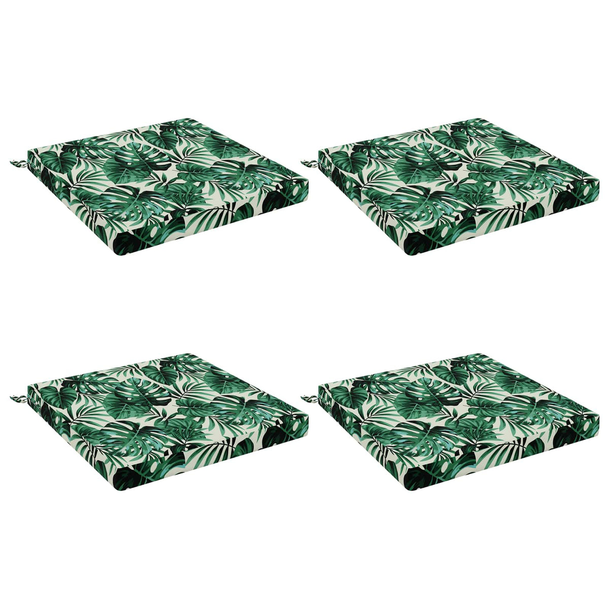 vidaXL 4-Piece Seat Cushions SOEST 4 pcs 100% Polyester Leaf Pattern