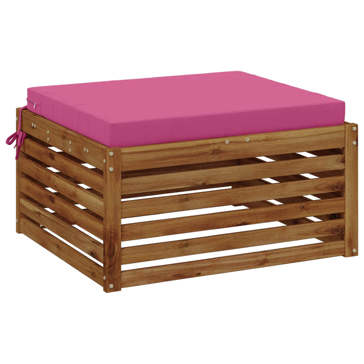 vidaXL 1-Piece Seat Cushion SOEST 100% Polyester Pink 80 x 80 x 7 cm