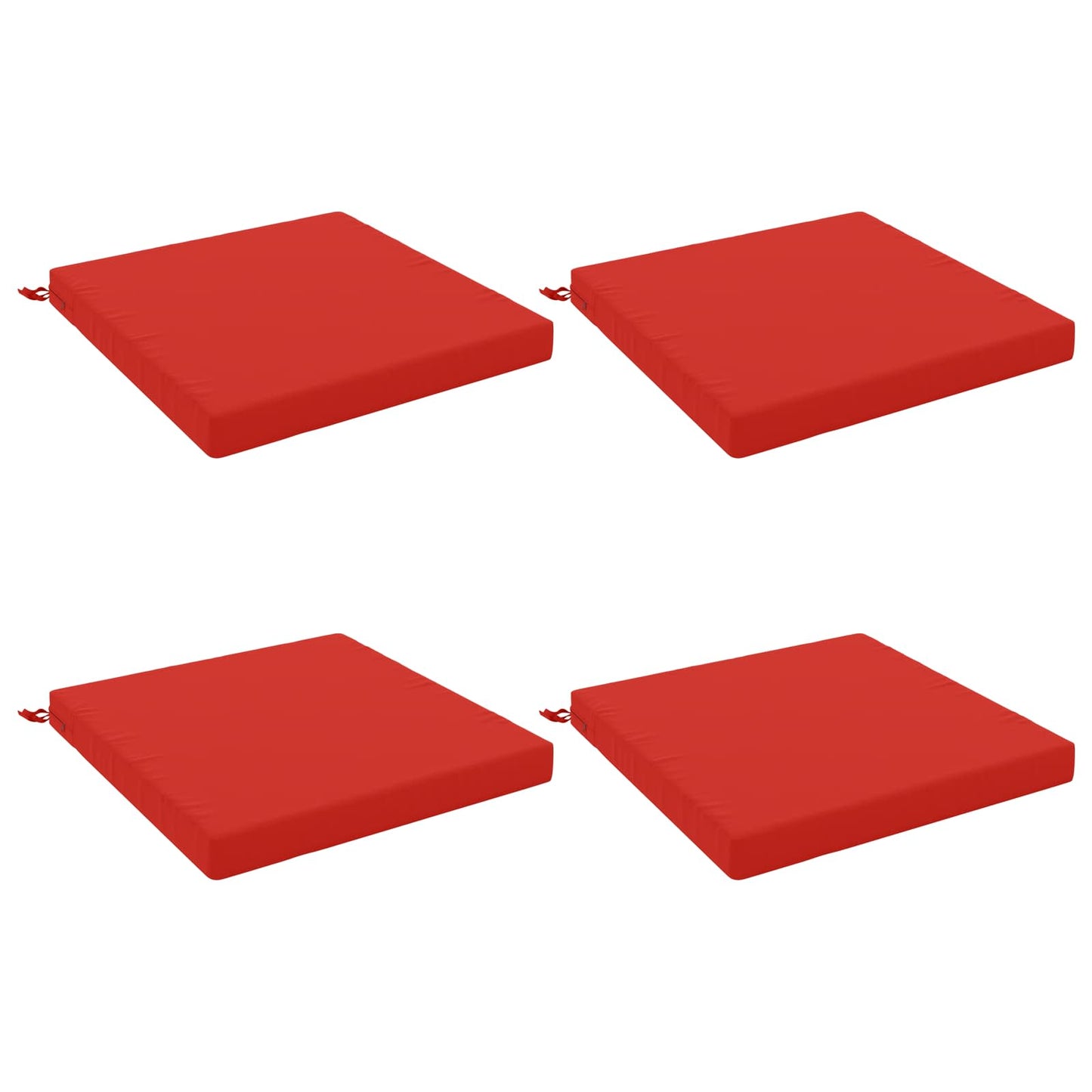 vidaXL 4-Piece Seat Cushions SOEST 4 pcs 100% Polyester Red