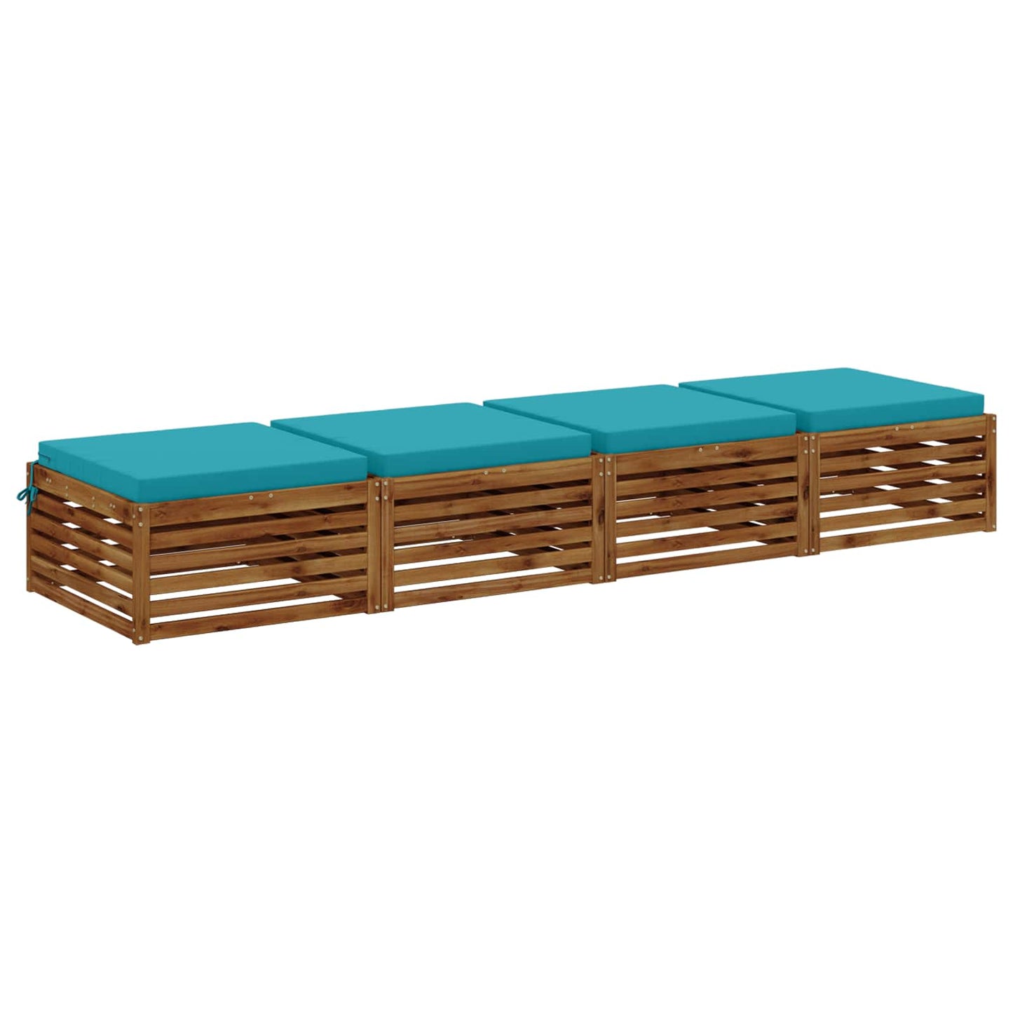 vidaXL 4-Piece Seat Cushions SOEST 4 pcs 100% Polyester Turquoise