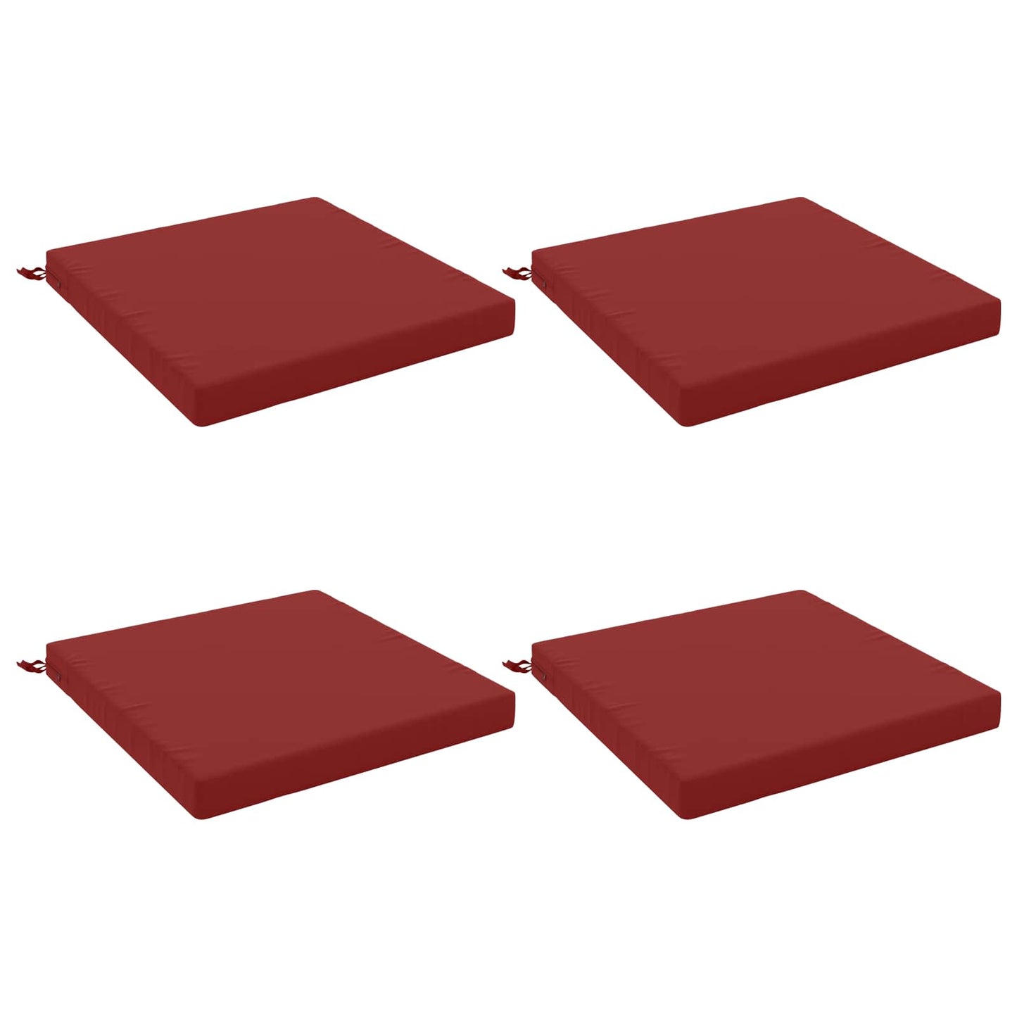 vidaXL 4-Piece Seat Cushions SOEST 4 pcs 100% Polyester Wine Red