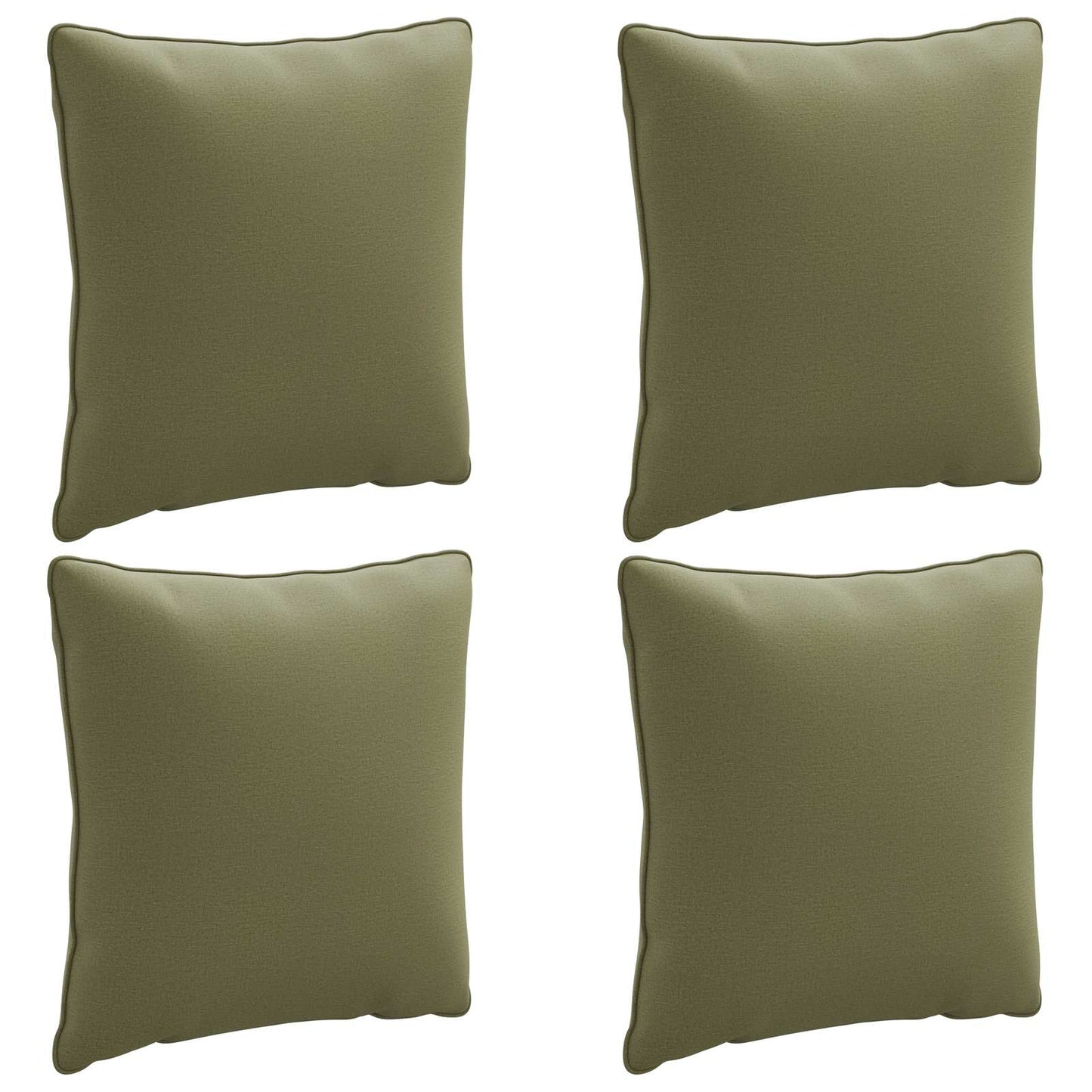 vidaXL 4-Piece Back Cushions PUTTEN 4 pcs 100% Polyester Olive Green