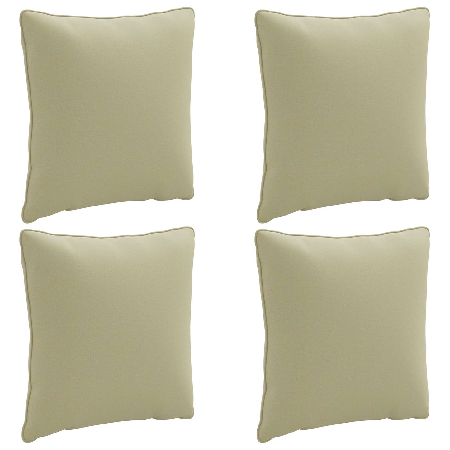 vidaXL 4-Piece Back Cushions PUTTEN 4 pcs 100% Polyester Light Green