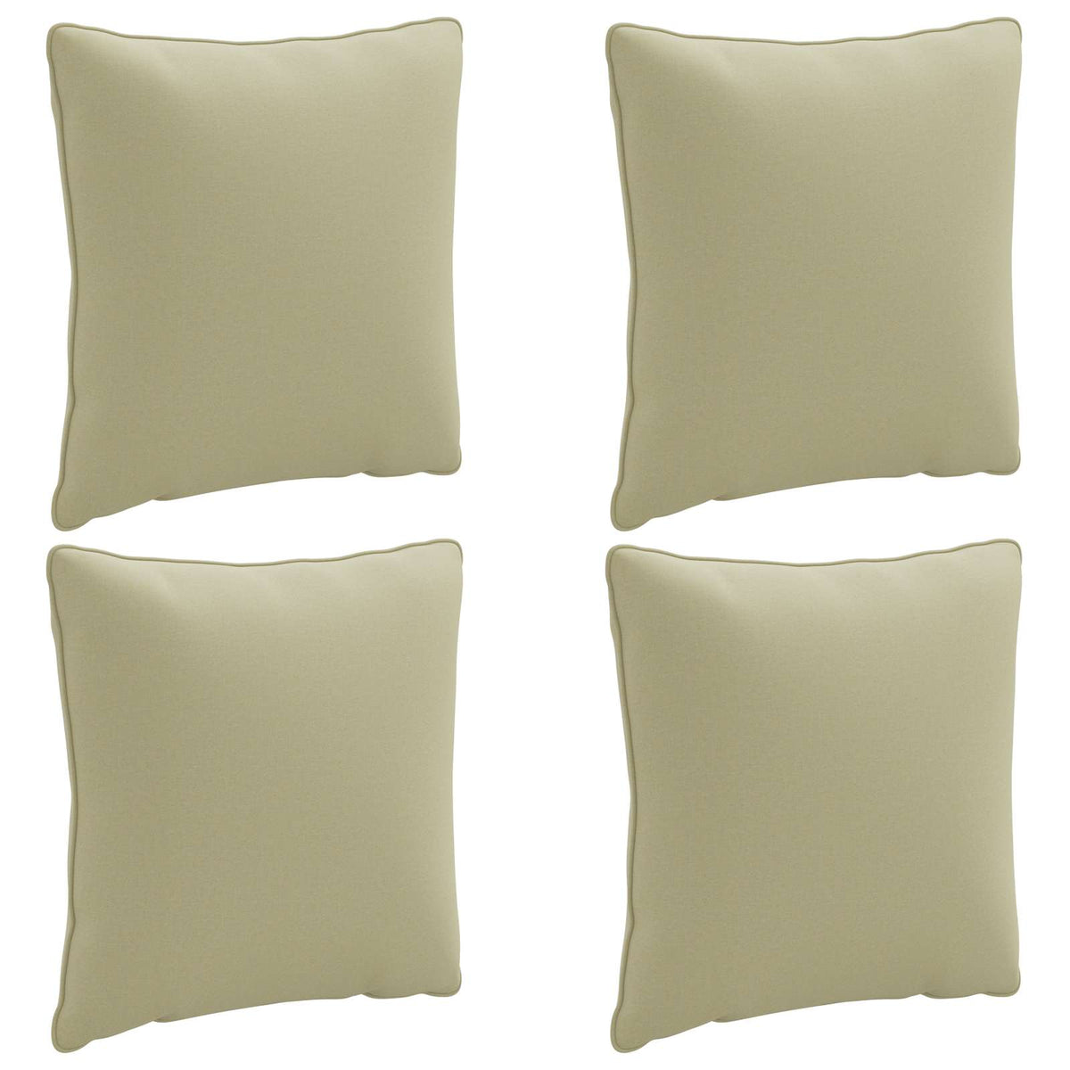 vidaXL Back Cushion PUTTEN 4 pcs 100% Polyester Light Green